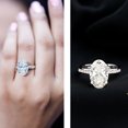 thumbnail image 4 of Rosec Jewels IGI Certified Lab Grown Diamond Oval Engagement Ring 4 Carat (E-VS1 Quality) - Big Diamond Ring - with Jewelry Box, 10K White Gold, US 10.50, 4 of 9