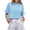 Sky Blue, variant on Basic Women's Tees Everyday Low Price Ladies' Summer Fashion Casual Loose Crop Exposed Short Sleeved Pocket T Shirt Top Summer short sleeve loose fit tunics