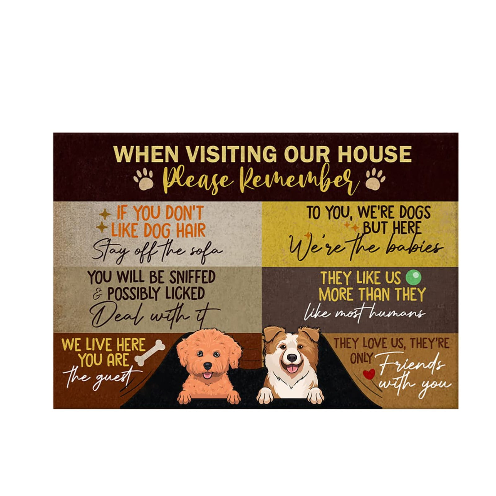 LYCAQL Funny Door Mat Anti Slip Door Rug Entrance Front Door Outdoor