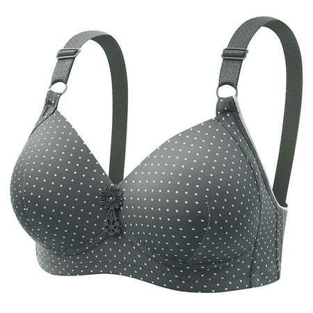 Xiaoxatg Women s Comfortable And Sexy Transparent Shoulder Strap Cordless Backless Spongeless With Convertible Shoulder Straps Custom Sports Bra