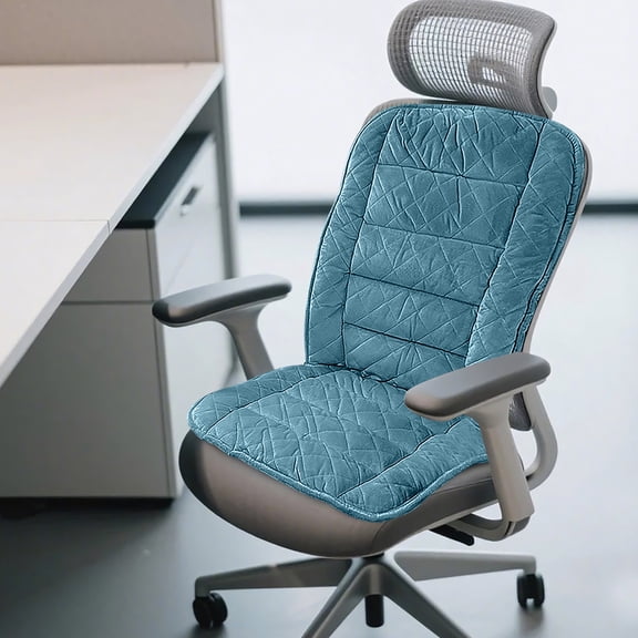 Fmbmuo Polyester Chair Cushions Rectangle Warm Stain-Resistant for Office Chair, Multicolor Minimalist Non-Slip Seat Cushion 19" x 22"