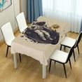 thumbnail image 4 of Yayeee Tablecloths 60" x 60" Rectangle Wrinkle Resistant Party Table Cover, Beige Record, 4 of 8