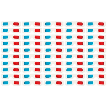 ETEREAUTY 3D Paper Glasses Assorted Color Anaglyph Disposable Lightweight Fun Joy