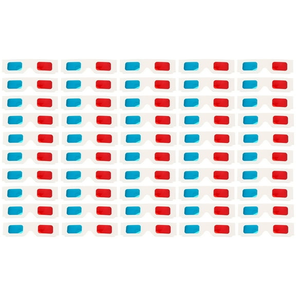 ETEREAUTY 3D Paper Glasses Assorted Color Anaglyph Disposable Lightweight Fun Joy