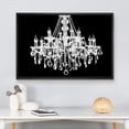 thumbnail image 3 of wall26 Framed Canvas Print Wall Art Black &amp; White Chandelier Silhouette Decorative Lights Digital Art Modern Art Chic Relax/Calm Multicolor for Living Room, Bedroom, Office - 24"x36" Bl, 3 of 5