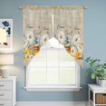 thumbnail image 6 of Swag Valance Curtains for Windows, Daisy Spring Floral Light Filtering Kitchen Curtains with Rod Pocket, Farmhouse Botanical Bees Elegant Window Treatment Valances for Living Room, 36x45 - 2 PCS, 6 of 9