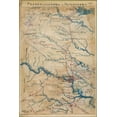 thumbnail image 1 of 24"x36" Gallery Poster, map Fredericksburg to Petersburg virginia 1861, 1 of 1