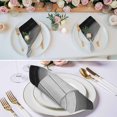 thumbnail image 2 of Black Gray Ombre Cloth Napkins, Vintage Country Wooden Washable and Reusable Dinner Napkins Set of 8, Table Napkin for Kitchen Party Birthday Wedding Hotel Housewarming 20"x20", 2 of 8