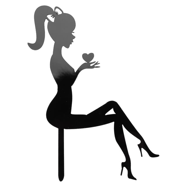 Piezas de tacones altos para Mujer Yuxing decoración para tarta de cumpleaños Negro