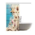 thumbnail image 2 of WOPOP Sea Shells And Starfish Bathroom Waterproof Fabric Shower Curtain 66x72 inches, 2 of 2
