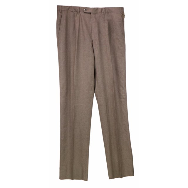 Vigano Men's 095 Brown 1959 Collection Wool Dress Pants - 40