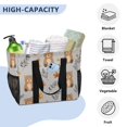 thumbnail image 3 of FORMRS Tote Bag for Women Large Capacity Canvas Travel Foldable Carry On Shopping Handbag, Brown Cartoon Bears, 3 of 8