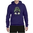 thumbnail image 3 of Messy Bun Soccer Life | Mom Life Game Day Vibes Sports Lover | Mother's Day Sports Unisex Hoodie Sweatshirt, Purple, M, 3 of 5