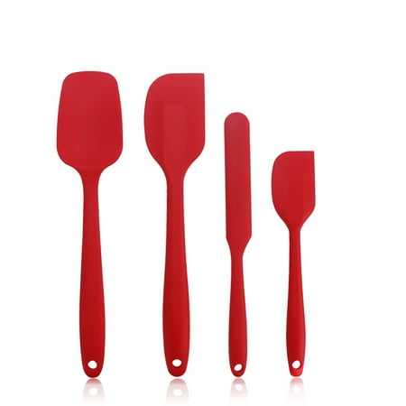 

4Pcs Food Grade Silicone Spatula High Heat Resistant Non Stick Dishwasher Safe Bpa-Free Kitchen Utensils For Baking