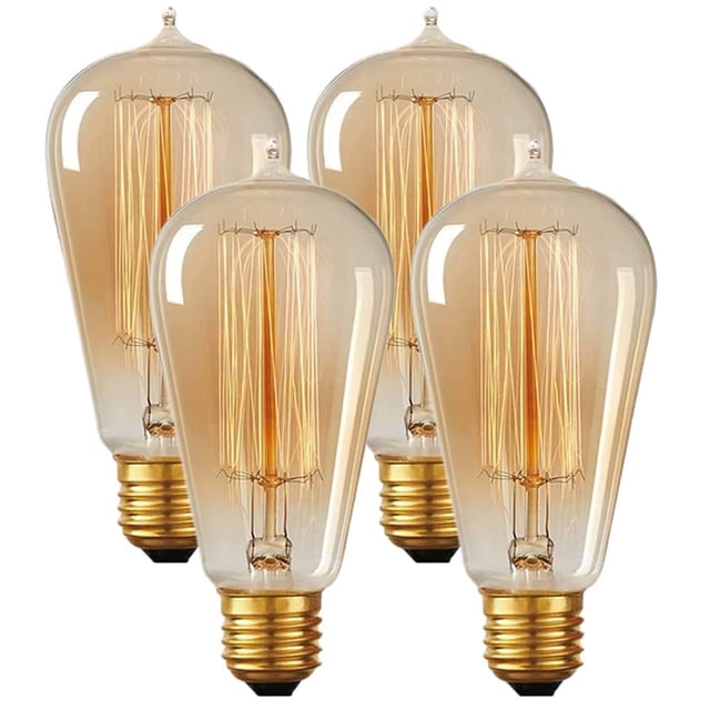 Bombillas incandescentes Hudson Bulb Co. Vintage, 6 W, 2100 K, paquete de 4