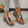 thumbnail image 5 of Dakaela Orthopedic Wedge Sandals for Women Comfortable Walking Dressy Slides 2026 Ladies Platform Slingback Casual Shoes Indoor Outdoor Bronze 8, 5 of 9