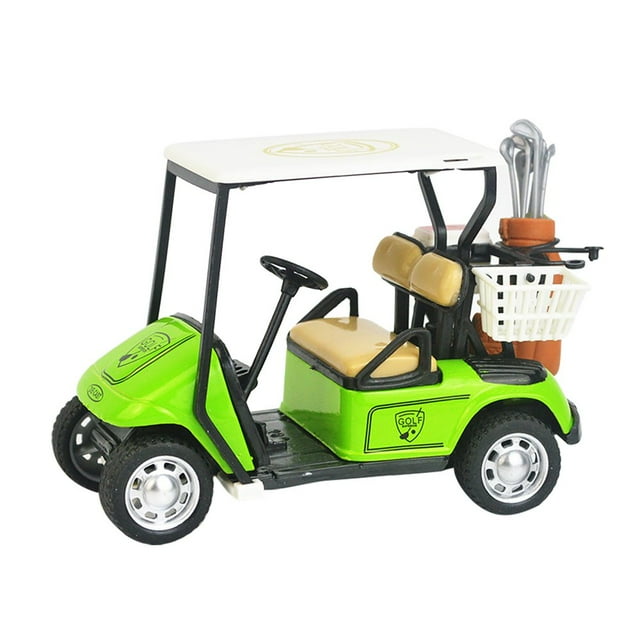 Die-cast Metal Golf Cart Model Toy Removable Cue 1 36 Scale Vehicle 4.5 Inches