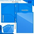 thumbnail image 3 of 36 Pcs Plastic Folder with Clear Front Pocket and 3 Prong Plastic Folders with Card Slot Pocket Folders with Prongs for School Office (Blue), 3 of 6