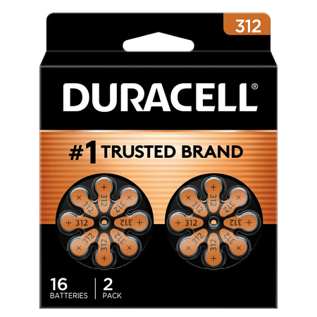 Duracell Easytab 312 Hearing Aid Batteries, Size 312 - Brown, 16 Pack