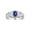 Blue Star Sapphire, variant on Men's Rings Sterling Silver Classic 7X5MM Oval Gemstone & Diamond Ring Lapis September Birthstone Rings For Men Size 8