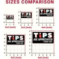 thumbnail image 7 of Tips are Appreciated Sticker, Tips are Appreciated Sign, No Tax On Tips Sticker - Vinyl Stickers Waterproof for Water Bottles Laptop Phone Car Window Helmet 3 Inches (3x3inch3pcs(Bestselling)), 7 of 7