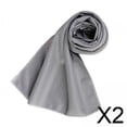 thumbnail image 1 of DYNWAVECA 2xSweat Towel 30x90cm Instant Cooling Relief Ice Towel for Running Workout Gym light gray, 1 of 10