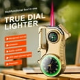 thumbnail image 4 of openpig Torch Lighter, Clock Dial Keychain Lighter, Metal Torch Lighter, Cool Lighter, Multifunctional Lighter With Compass for Camping Grill Fireplace Black, 4 of 6