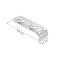 thumbnail image 2 of Freezer Shelf Clips, Refrigerator Clip Kits Cooler Shelf Support 2.52x0.71x0.67" Silver, 2 of 5