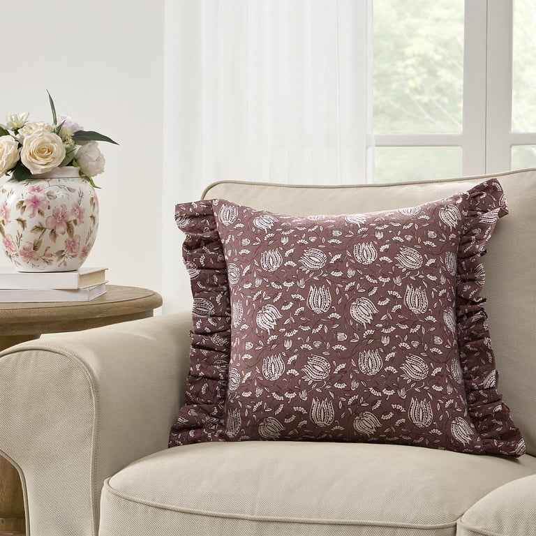 Burosev 'World's Best Grandma' Decorative Pillow Cover - 18x18 Inch, Soft Plush, Home Decor Gift