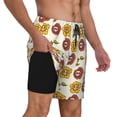 thumbnail image 2 of Kdxio Sunflowers And Skull Print Men's Swim Trunks with Compression Liner 7 Inch Inseam Quick Dry Swim Shorts, 2 of 7