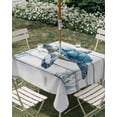 thumbnail image 3 of Square Outdoor Tablecloth with Umbrella Hole Sea Turtle Blue Outside Table Cloth Waterproof Patio Table Cover Coastal Ocean Seaweed Wood Grain Zipper Tablecloths for Picnic Party Camping 54x54 Inch, 3 of 8