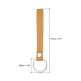 thumbnail image 2 of Uxcell Leather Keychain Key Ring Chain Ring Universally Key Holder Accessories for Men and Women Light Brown 2 Pack, 2 of 6
