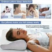 Memory Foam Pillow Neck Pillow, Adjustable Ergonomic Contour Support Cervical Pillow Slow Rebound Memory Foam for Sleeping, Back, Stomach, Side Sleeper, 23.6x 13.3x 4.3