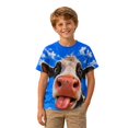 thumbnail image 3 of Boys Short Sleeve T-Shirts Kids Summer Crewneck Tops Teen Shirts Back To School Fashion Clothes, 3 of 4