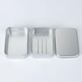 thumbnail image 6 of kowaku Portable Soap Box Bar Soap Case Stainless Steel Multiuse Double Layer for Outdoor Activities Picnic Hotel Home Business Trips rectangle, 6 of 9