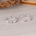 thumbnail image 3 of 925 Sterling Silver Garnet Cut Round 2mm January Birthstone Gemstone Cuff Earrings for Women, 3 of 8