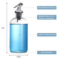 thumbnail image 2 of 16oz Glass Mouthwash Dispenser 2 Pack Clear Mouthwash Decanter with Pour Spout Funnel and Labels Reusable Mouthwash Bottles Container for Bathroom Kitchen, 2 of 8