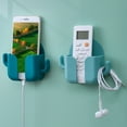 thumbnail image 4 of Wall Mounted Mobile Phone Plug Holder, Self-Adhesive Storage Organizer Box Remote Control Organizer Case with Hook, Phone Charging Stand Holder Remote Control Holder, 4 of 8