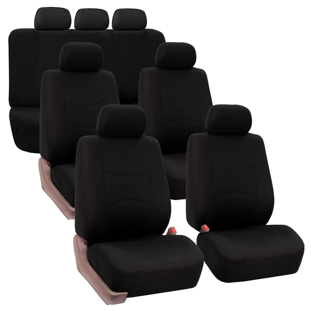 Fundas de Asiento FH Group FB050217 Tela Lisa Juego Completo 7 Plazas 3 Filas Universal