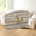 thumbnail image 5 of CafePress - Beach Wood Grain Nautical Anchor Sherpa Fleece Thr - Sherpa Fleece Throw Blanket 60" x 50", 5 of 5