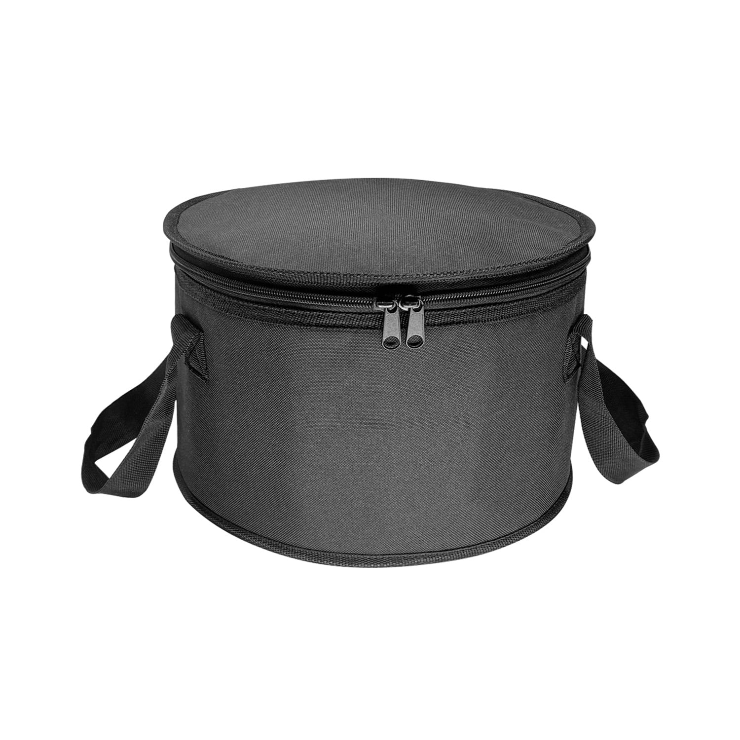 Yalin 2 Pack 12.5X7.8 Inch Round Lunch Bags, Insulated Thermal Pastry and Pie Carrier, Reusable Cake Cooler and Casserole Carrier Bags for Potluck, Picnics Food Delivery (Black Color)