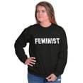 thumbnail image 3 of Feminist Woman Political Equality Women Plus Size Crewneck Sweatshirt Brisco Brands 2X, 3 of 5