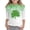1-White1019, variant on WOYY St. Patrick's Day T-Shirt for Girls 3/4 Sleeve Crewneck T Shirt Kids Tee, Sizes 3-13