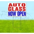 thumbnail image 1 of Auto Glass Now Open (18" x 24") Yard Sign, Includes Metal Step Stake, 1 of 6