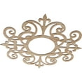 thumbnail image 2 of Ekena Millwork 40"OD x 13"ID x 1/4"T Dijon Wood Fretwork Pierced Ceiling Medallion, Red Oak, 2 of 3