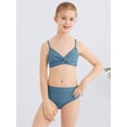 thumbnail image 6 of 3Pcs Teens Girl Summer Adjustable Strap Bikini Swimsuit Set Tropical Floral Bathing Suit Swimwear With Mesh Pant 9-16Y, 6 of 8