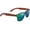 Blue Green, variant on Polarized Wooden Sunglasses UV Protection Bamboo Frame Green Blue Lens Unisex
