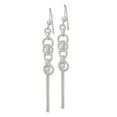 thumbnail image 2 of 925 Sterling Silver Circle and Chain Multi-strand Long Drop Dangle Earrings 61.1x7mm Wide Dangle Earring for Women and M, 2 of 2