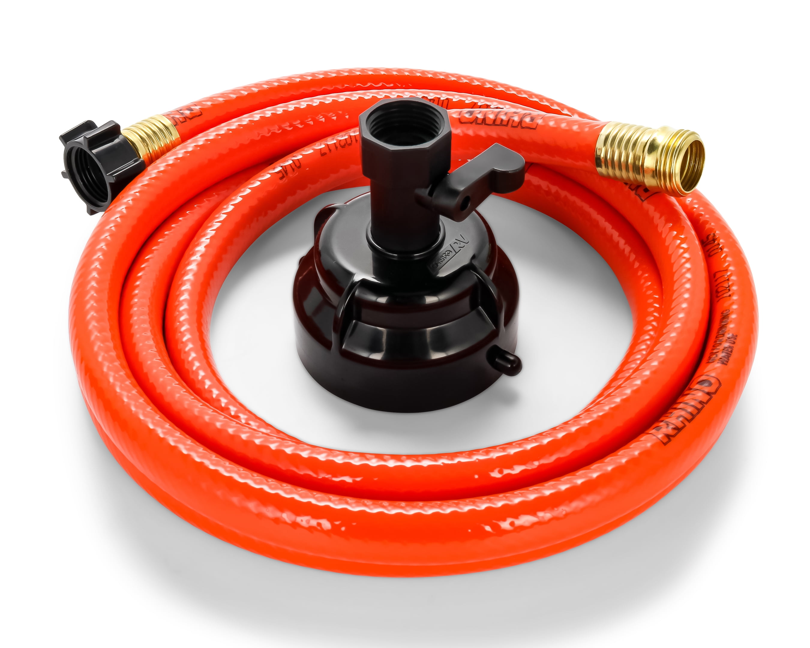 Camco 22999 RhinoFLEX 10ft Clean Out Hose System with Rinse Cap for RV  Sewer Systems