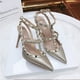 thumbnail image 4 of Summer Luxury Women's Gladiator Pointed Sandals Leather Matte Roman Fashion Metal Rivet Pumps Party Versatile Women's High Heels, 4 of 5